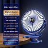 Clip-on Fan 5 Speed Quiet Rechargeable Desktop Portable Air Circulator Wireless Fan With LED Light For Camping