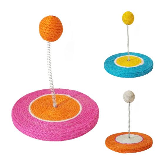 Sisal Rope Cat Scratcher Round Scratching Mat And Sisal Cat Spring Scratch Ball Cat Scratch Toy