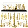 5/10/20pcs Miniature Golden Musical Instrument Ornament Photo Prop Office Study Desk Handicrafts DIY Christmas Tree Decor XJM