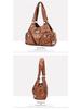 European & American Style 2025 Retro Soft Leather Motorcycle Crossbody Shoulder Bag for Women