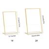 Acrylic Sign Holder Gold Frame Clear Wedding Table Number Stand Menu Recipe Cards Holder Picture Frame Photo Display