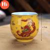 Hi Keramický kreativní čínský tradiční vzor královského draka Dvojitá stěna šálek na čaj Procelánové šálky na čaj Retro miska na čaj Kung Fu Nádobí