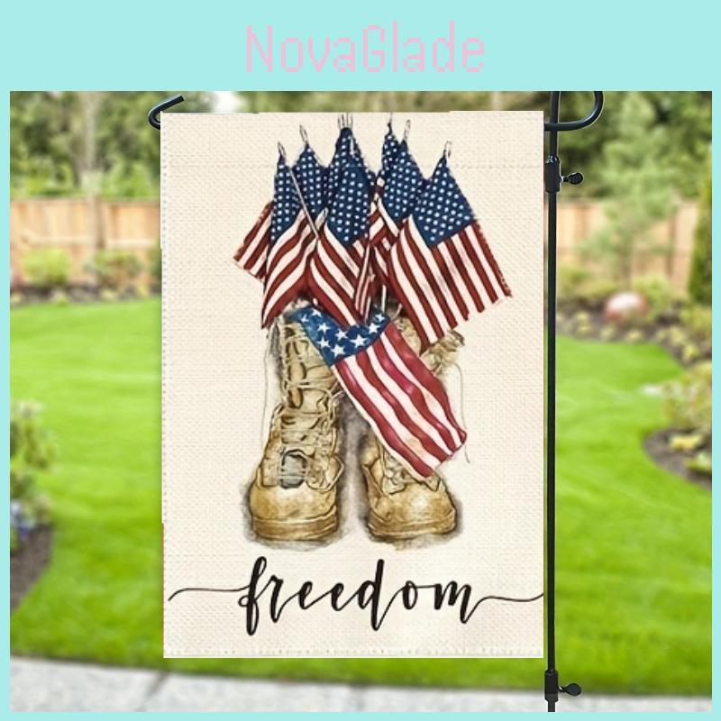 Vibrant Double-sided Garden Flag For Independence Day With Patriotic Designs And Colors