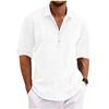 Chemises en lin pour hommes chemise boutonnée à manches longues décontracté été coupe ample chemises de Style maison