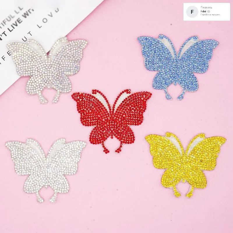 Rhinestone Butterfly Car Sticker, DIY Patch, Car Interior Decoration Rhinestone Sticker