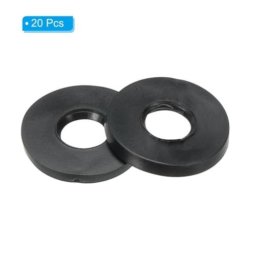 PATIKIL M6 Rubber Flat Washers, 20pcs, 6mm Inner Diameter, 13mm Outer Diameter, 1.6mm Thick, Sealing Spacer Gasket Ring for Faucet Pipes, Water Hose F