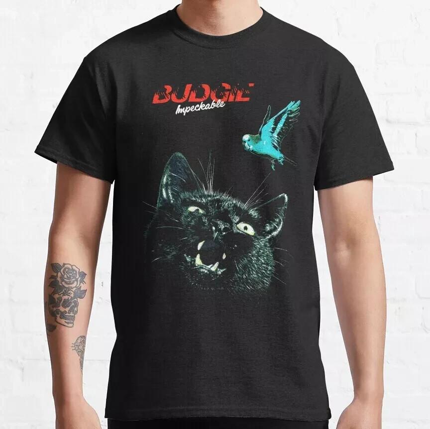 HOT Budgie Band Impeckable Album Classic T-Shirt Size S-5XL Best Gift M