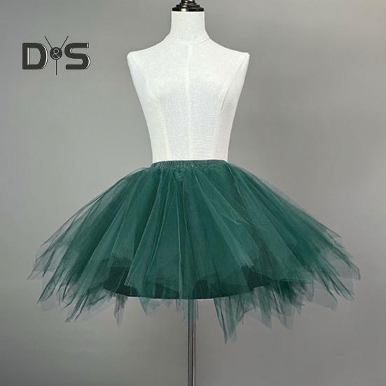 Women Tulle Skirt 50s Tutu Petticoat Elastic Waist Short Ballet Crinoline Petticoat Carnival Costume Underskirt