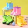 Waterproof Kids Rain Boots PVC Rubber Cartoon Design Boots for Boys Girls & Toddlers Light Handy As Practical Kids' Water Shoes