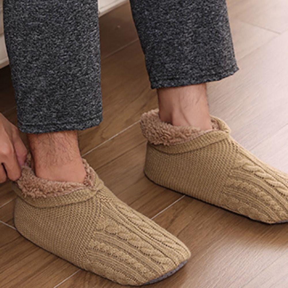 Coral Fleece Thicken Plush Socks Non-slip Knitted Sleeping Socks Winter Floor Socks  Men
