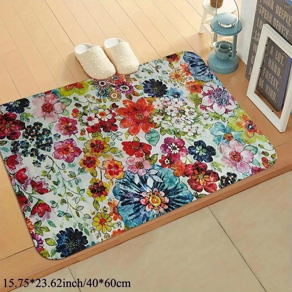 1PC Wolf Pattern Kitchen Rugs Non-Slip Home Door Mats Pop Design Bathroom Rugs Bath Mat Carpet for Home Sink Laundry Decor