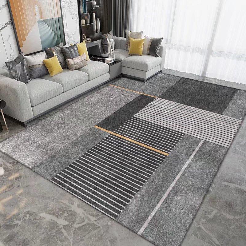 Modern Non-slip Machine Washable Large Living Room Carpet Flannel Grey Colour Home Rugs for Bedroom Luxury Entrance Door Mat