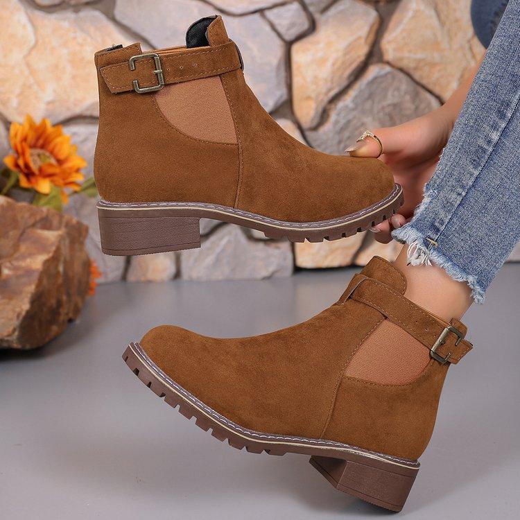 Shoes Women Fashion Low Heel Ankle Boots Comfortable Plus Size Snow Boots for Women Female Platform Boots Botas De Mujer