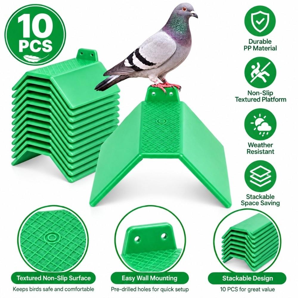 10pcs Anti-Skid Design Dove Rest Stand Green Bird Roost Frame Pigeon Perches Aviculture Use