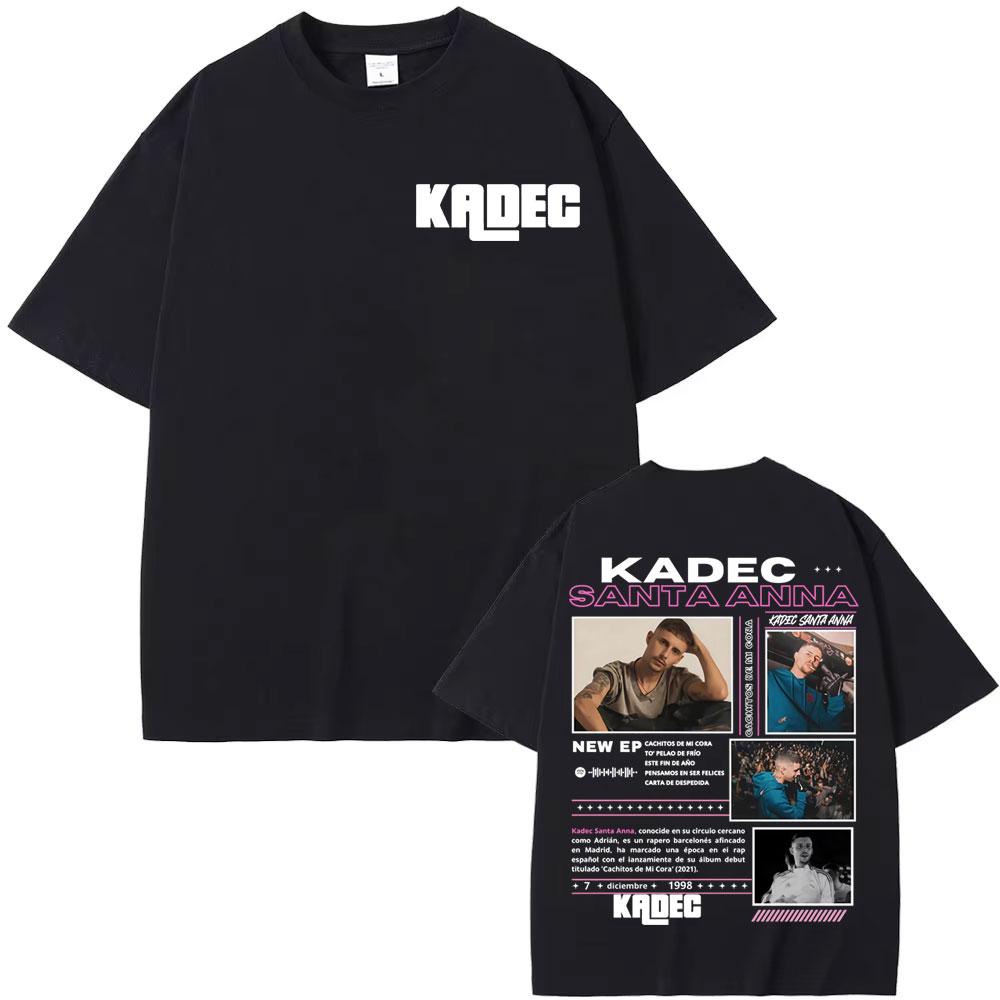 Rapper Kadec Santa Anna Tour 2026 Cover T Shirts Unisexs Women Vintage Harajuku Streetwear T Shirt Casual Cotton Oversized Tshirt