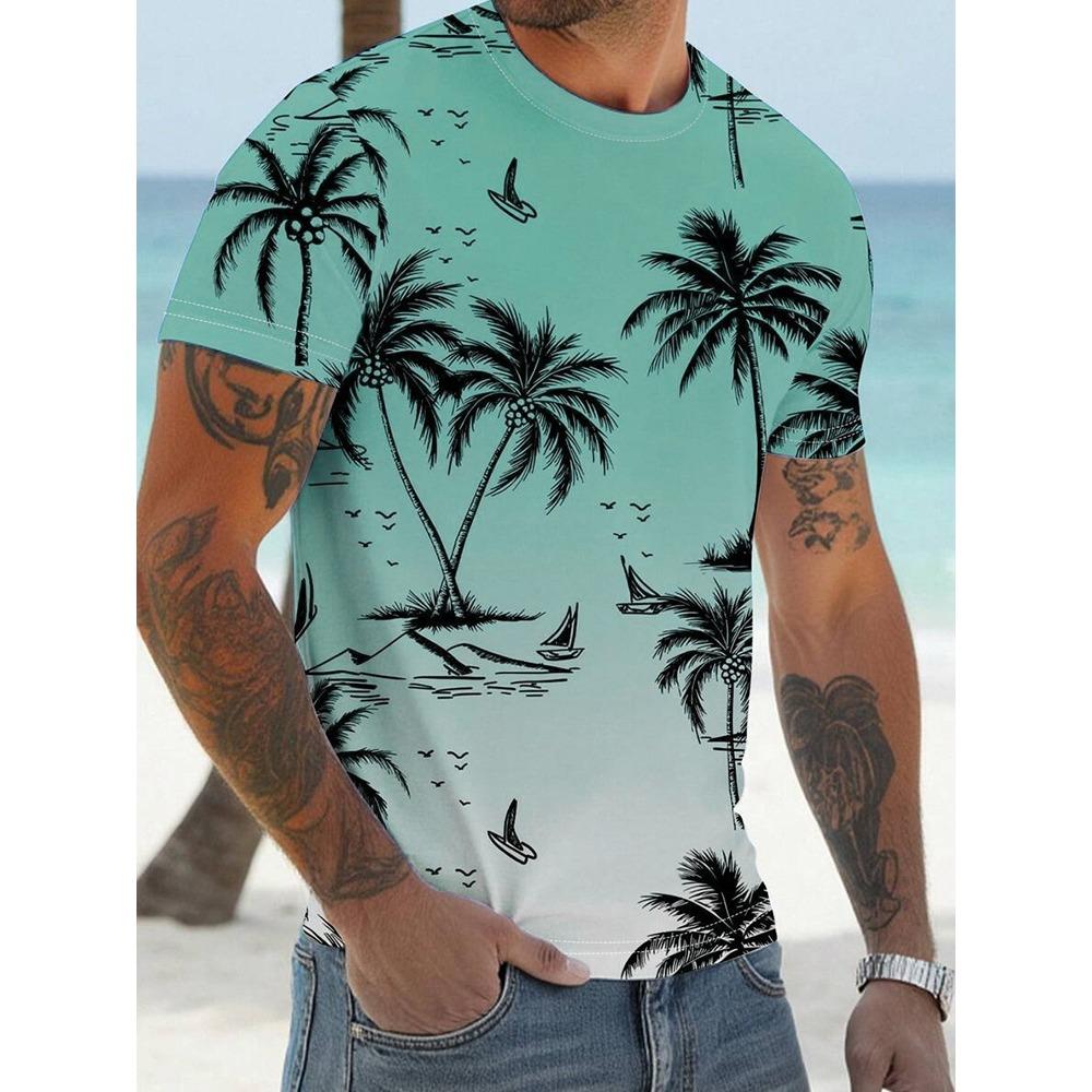 3D Bull Head Print Summer Casual Men's T-shirt Urban Street Fashion Men's Short-sleeved Shirt Outdoor Sports and Fitness Men's S