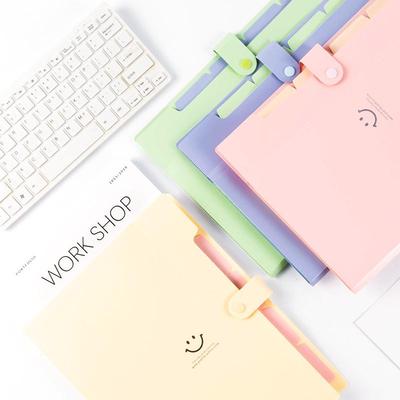 A4 Multi-color Accordion File Folder with Inserts and Clips for Paper Organization