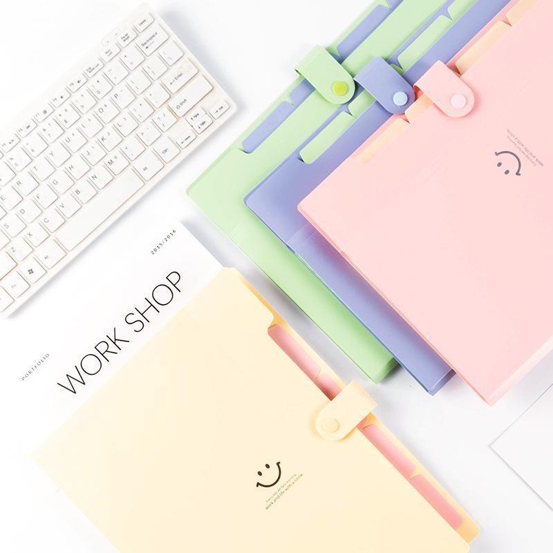 

A4 Multi-color Accordion File Folder with Inserts and Clips for Paper Organization Red Accordion Folder