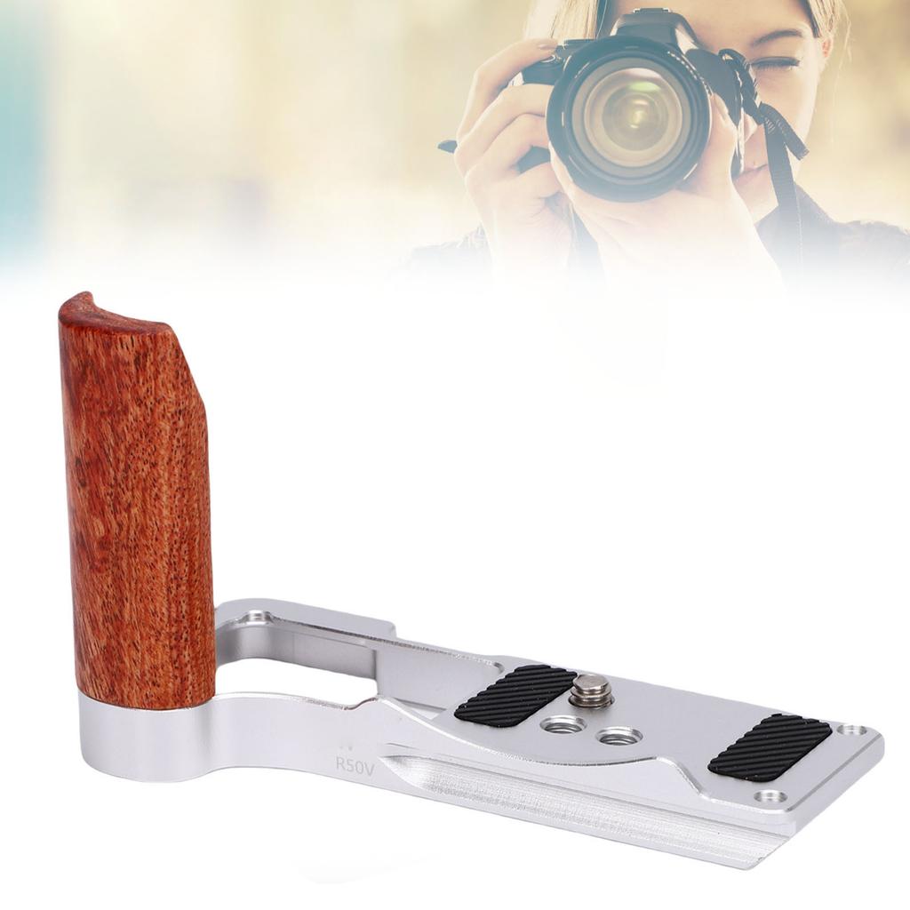 Handgrip L Shape Bracket Handle Fit for R50V Camera with Built in Quick Release Plate Hand Grip Holder Anti Slip Pads Design