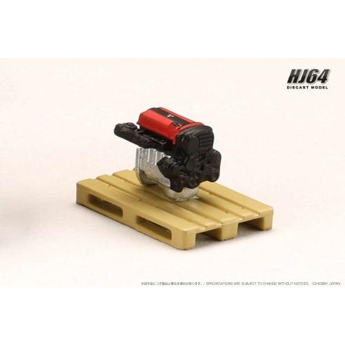 HJ64 1/64 Mitsubishi Lancer Evolution 9 MR GSR JDM Custom with Engine Display Model, Cool Silver Metallic, Finished