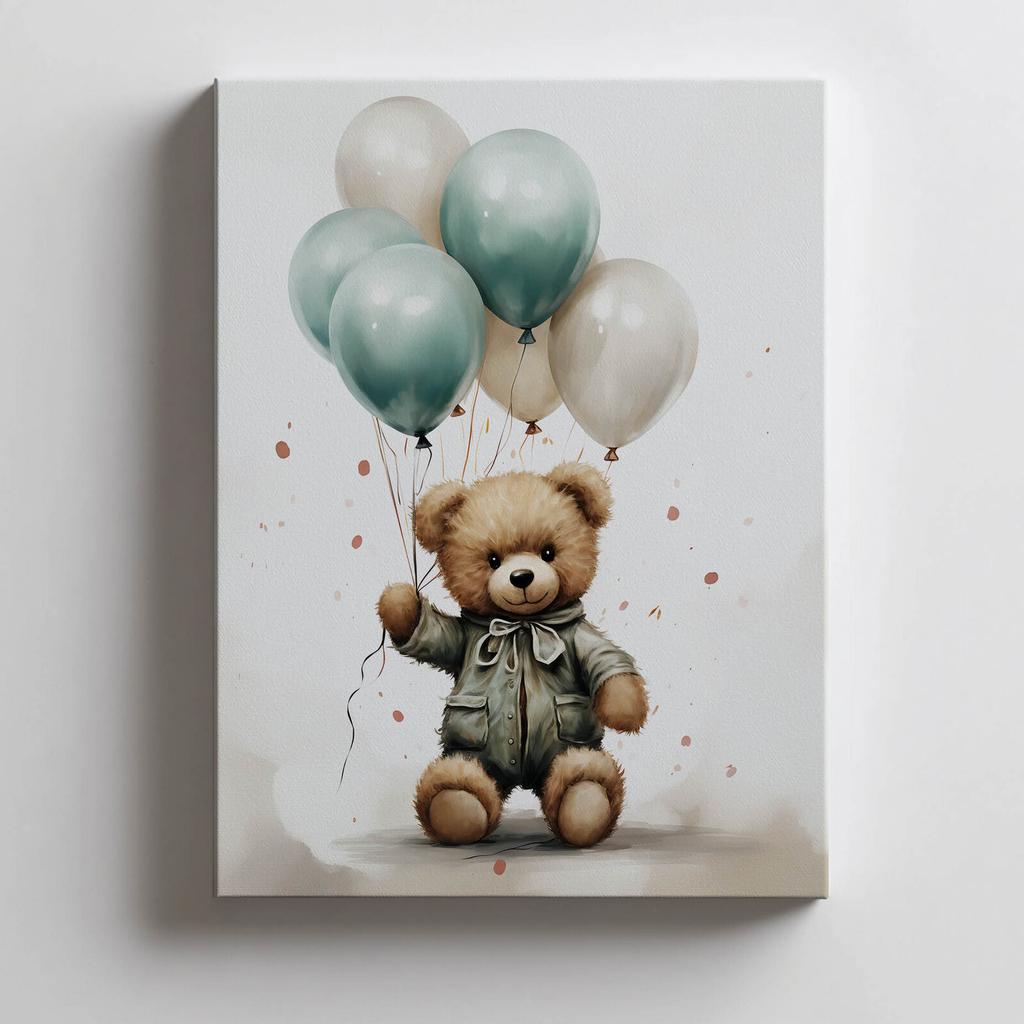 Teddy Bear Balloon World Teddy Bear Balloon World, 30X40 Cm, Frameless, Matte Paper 230 Gsm