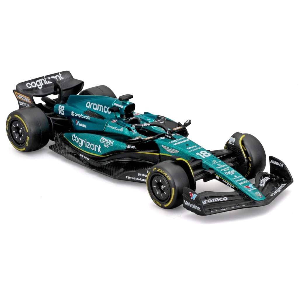 Bburago 2023 Model 1/43 Scale F1 Aston Martin AMR23 #18 Lance Stroll / Race Sports Car Diecast Model Car 18-38090 (#18)