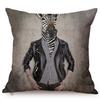 Nordic Art Posters Style Decoration Cushion Cover Lion Rabbit Zebra Deer Funky Animal Funny Oil Painting Sofa Throw Pillow Cases