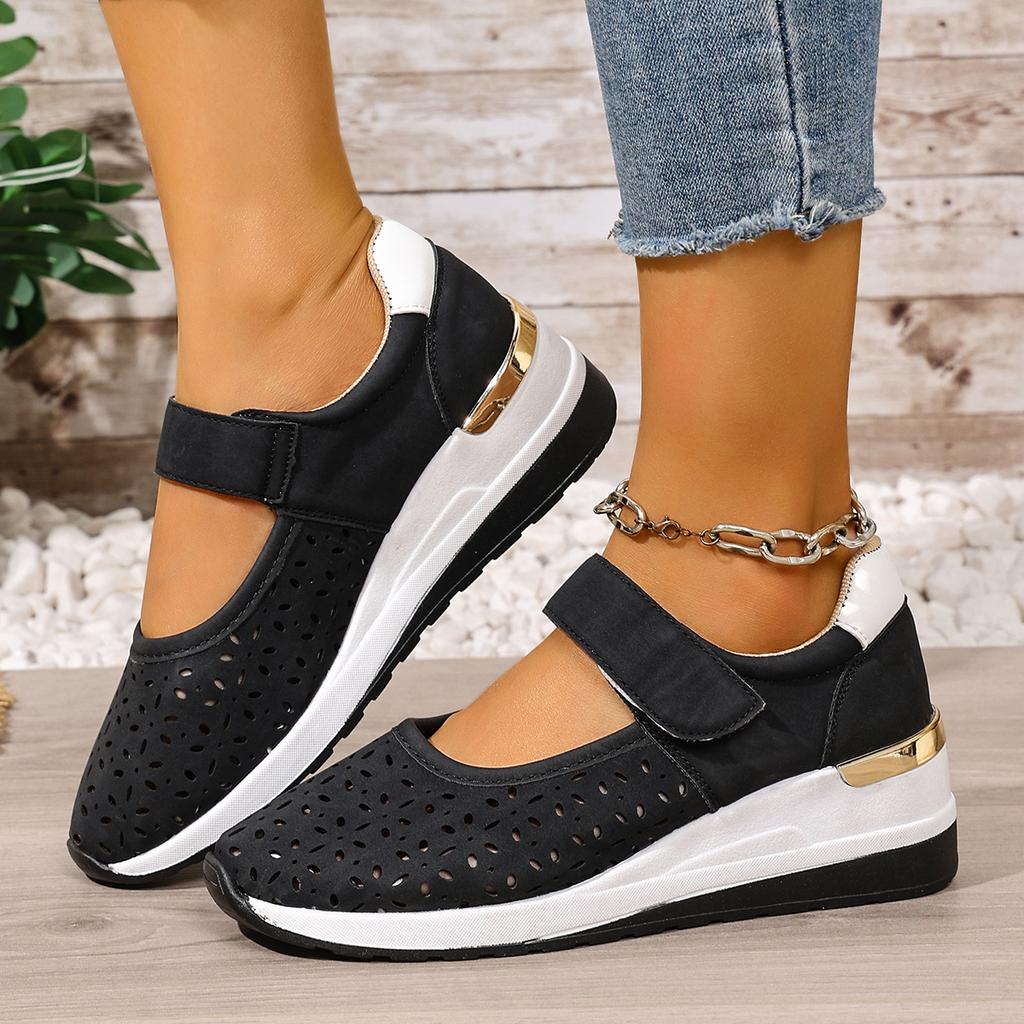 Fashion Women Sneakers Spring Summer New Fashion Sneakers Large Size Thick Bottom Shoes Women Casual Hollow Out Single Sports Shoes