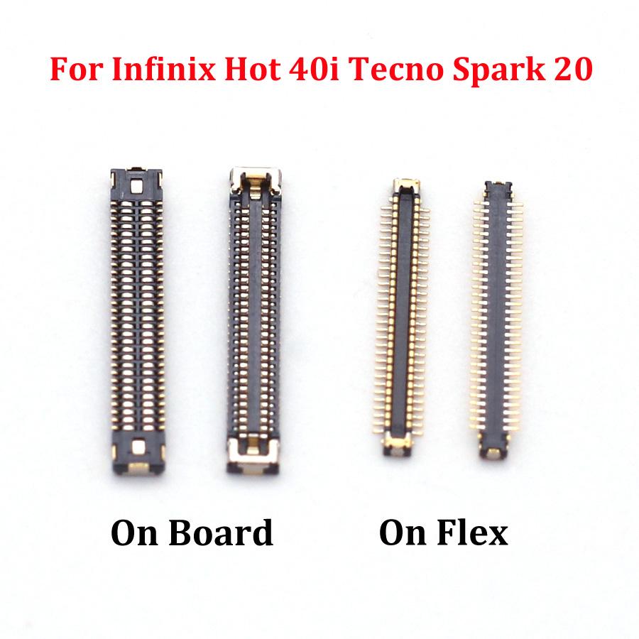 1pc FPC Connector On Motherboard For Infinix Hot 40i Tecno Spark 20 On Board 60pin
