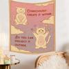 Cute Cat Flower Hanging Cloth Office Living Room Tapestry Home Wall Decoration Tapestry
