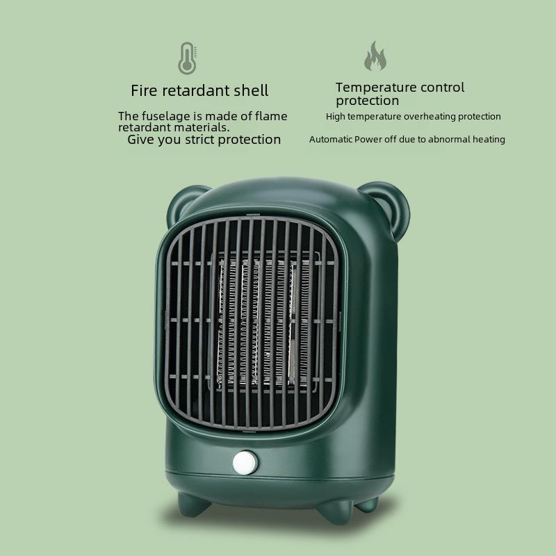 New Style Cartoon Mini Desktop Electric Heater - Complies with EU, US, and Japanese Standards.