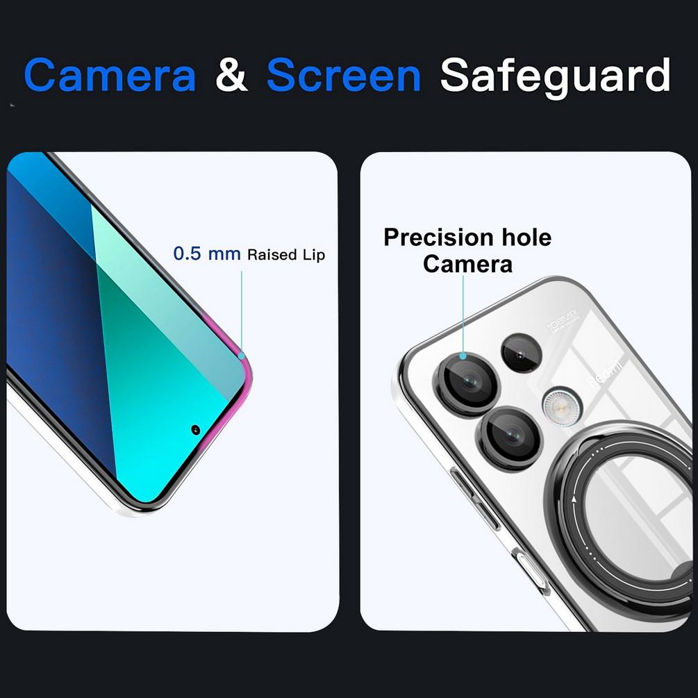 Magsafe Magnetic Absorption Plated case For Xiaomi Redmi Note 13 Pro + 12 11 11S Redmi 13C 12C 10C 9A Full Camera Protect Cover