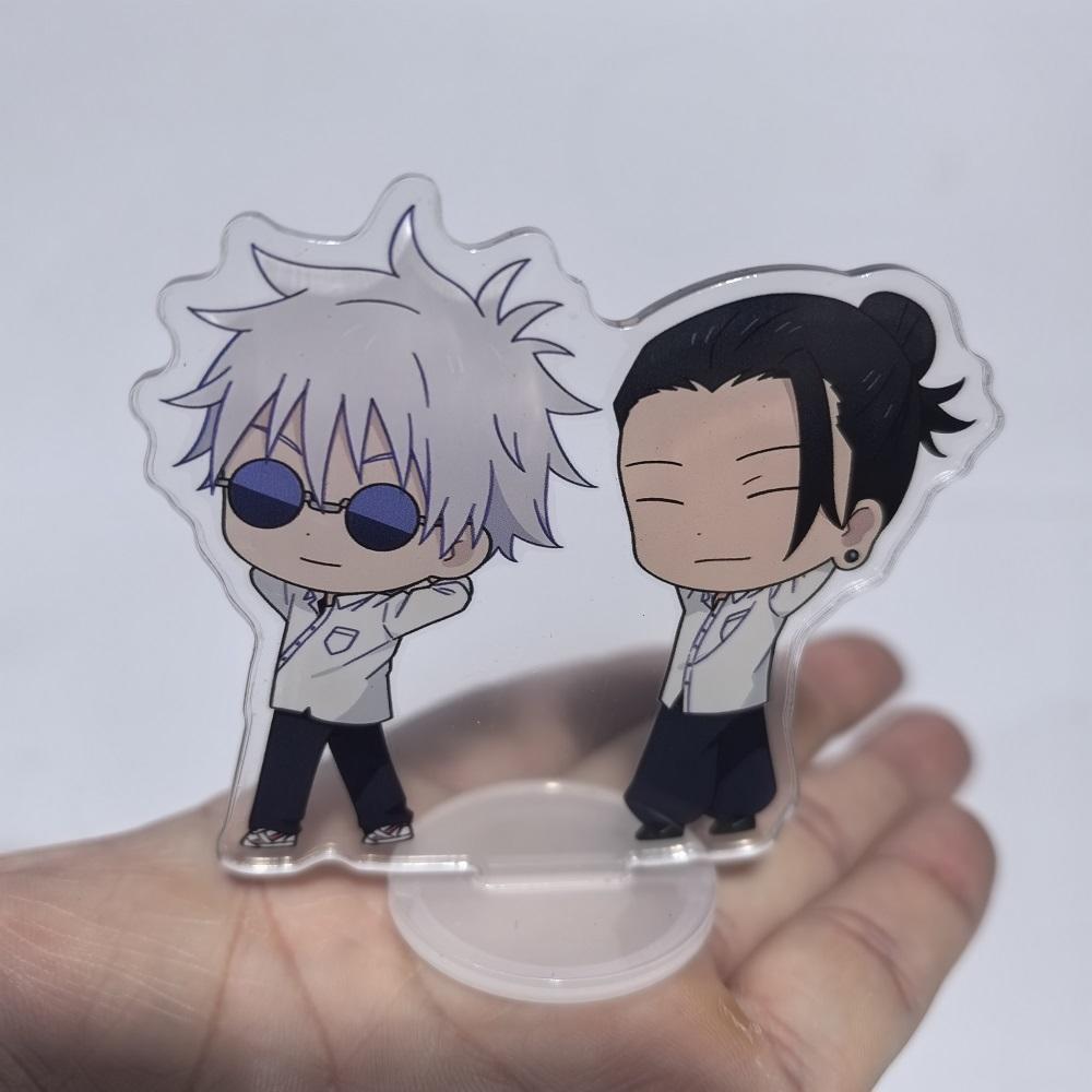 8cm Jujutsu Kaisen Anime Peripherals Satoru Gojo Nanami Kento Mini Stand Acrylic Ornaments Model Collections Dolls Figure Gifts