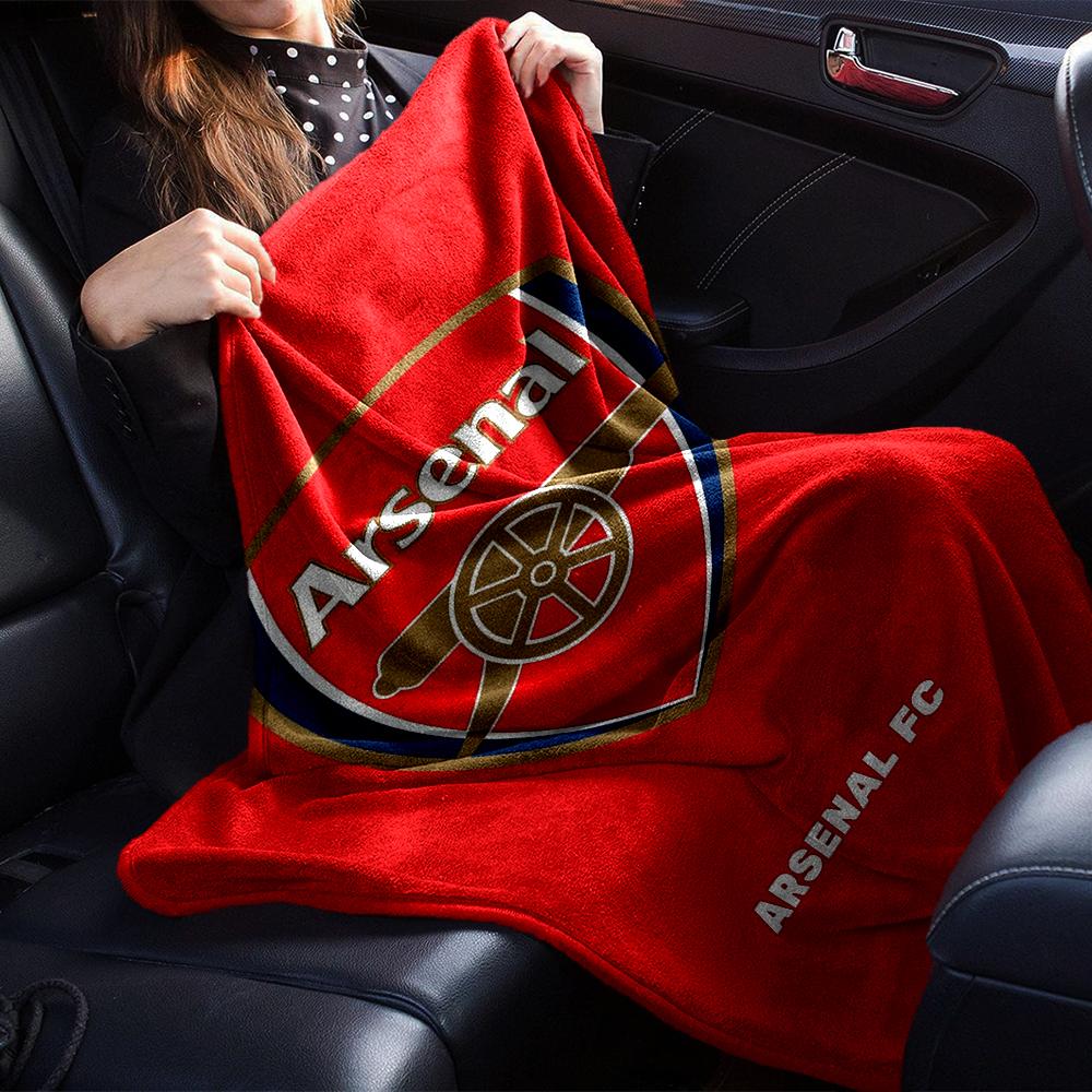 Arsenal F.C Theme Printed Blanket - Perfect for Couch, Bed, Travel & Outdoor Use | Machine Washable, Cozy & Durable.