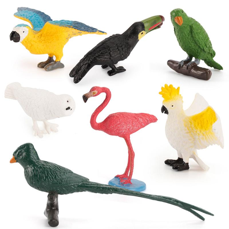 8er Set Realistische Vogel-Modelle – Miniatur-Spielzeugfiguren Aus PVC Für Kinder, Deko & Lernspielzeug