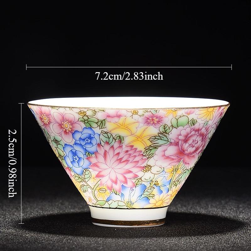 

Enamel Colored Tea Cup Ceramic Colorful Wanhua Master s Cup Tea Ceremony Accessories Drinking Utensils Kung Fu Tea Cup 200ml