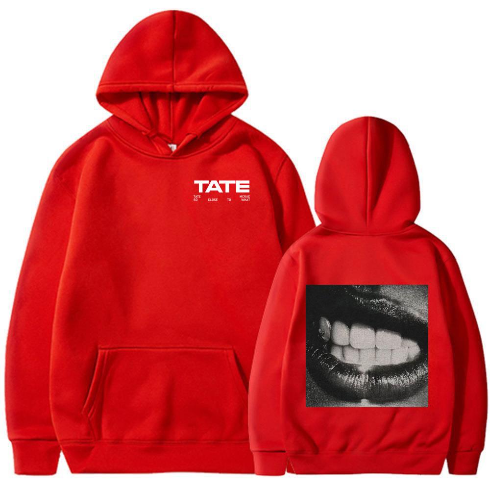 Tate McRae Tak Blisko Czegoś Bluzy 2025 Nadruk Nowego Albumu Bluzy z Kapturem Odzież Męska Damska Polarowa Codzienna Wciągana Streetwear