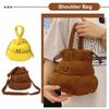 Soft Funny Plush Shoulder Bag Large Capacity Women's Crossbody Bag Cute Lovely Poo Pouch  Daily