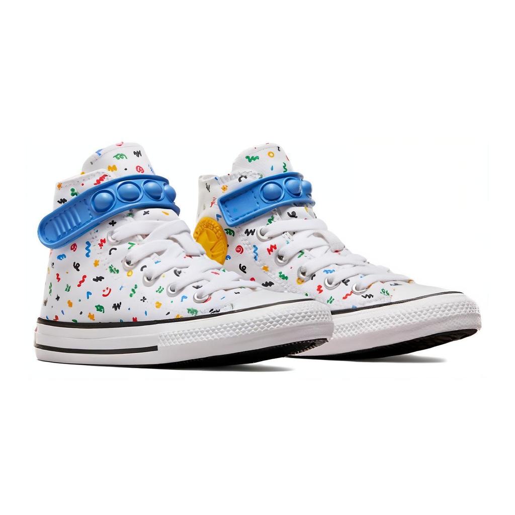 Converse Chuck Taylor All Star Graffiti High Top Canvas Shoes Kids Sneakers White A06316C