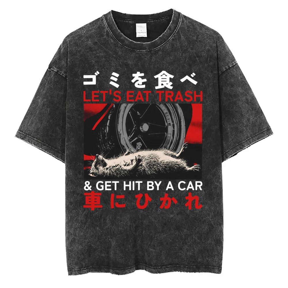 Ich will einen perfekten Körper Ich will eine perfekte Seele T-Shirt Lustige Capybara im japanischen Stil Vintage-gewaschenes T-Shirt Herren Oversized T-Shirts Oberteile