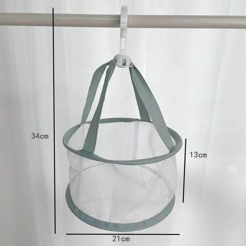 

Generic Mini Mesh Shower Dry Basket, Hanging Drying Net, Bath Organizer Storage for Makeup Brush, Windproof Rack for Bathroom
