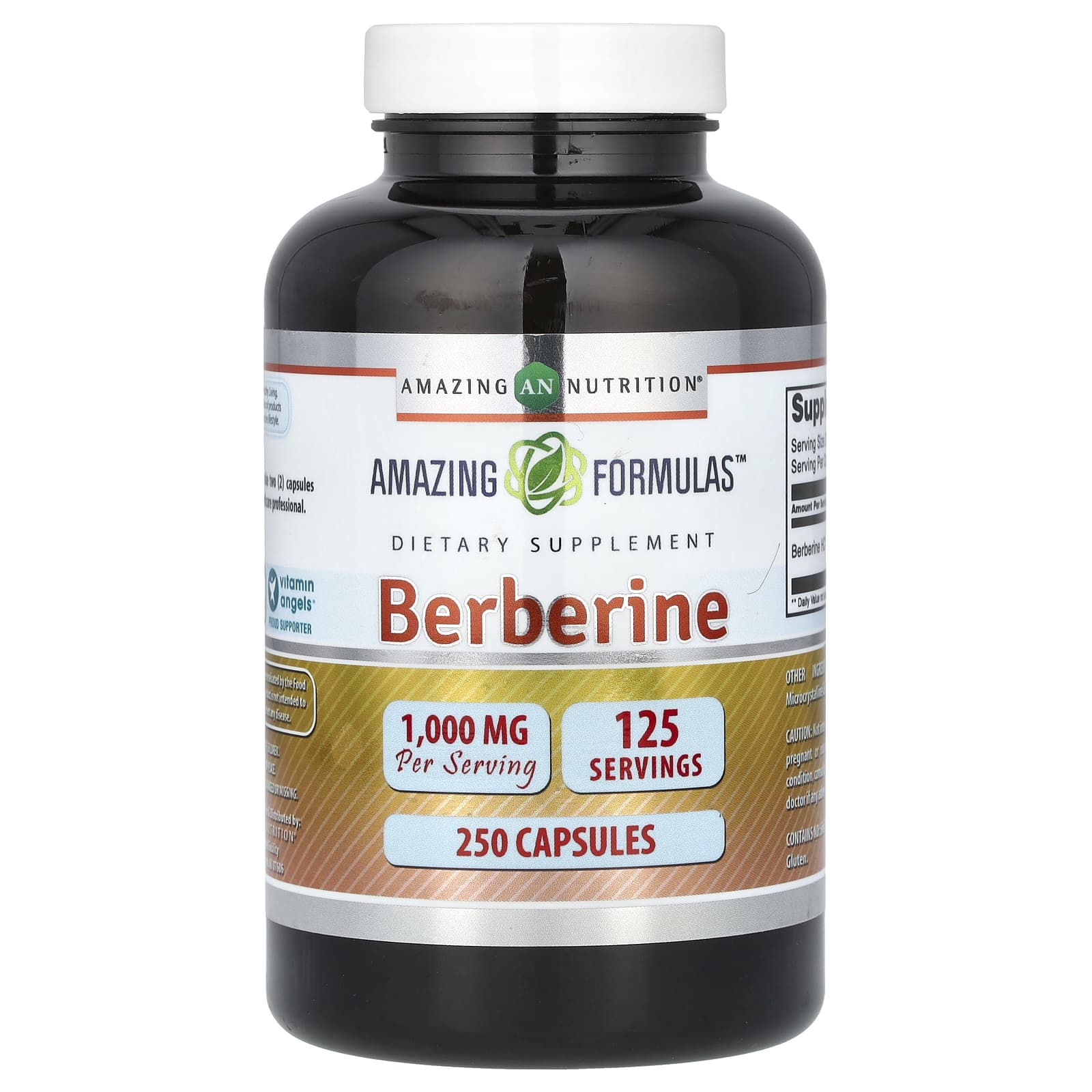 

Amazing Nutrition, Berberine, 1,000 mg, 250 Capsules (500 mg per capsule)