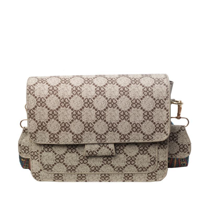 Women'S Bag Fashion Small Square Bag Texture Pu Shoulder Bag Niche Letter Messenger Bag