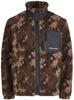 Demi-season Jacket Jack & Jones Jorvesterbro Teddy Jacket Aw24 Noos Short Jacket Chocolate Lab Aop
