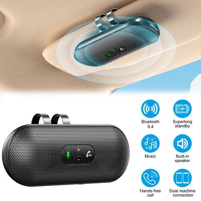 Bluetooth 5.4 Auto-Freisprecheinrichtung Sonnenblenden-Lautsprecher Kabelloser Lautsprecher Telefonkonferenz mit Sprachassistent Auto-Elektronikzubehör