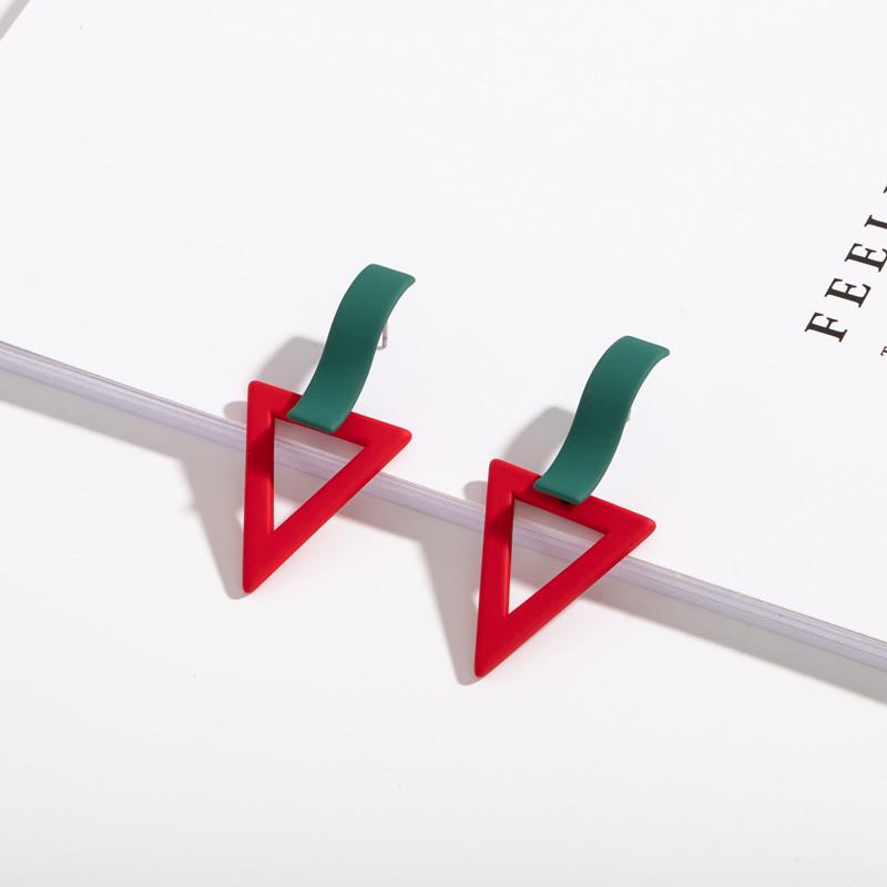 Korean Geometric Triangle Stud Earrings: Fashionable, Simple, and Trendy for Women