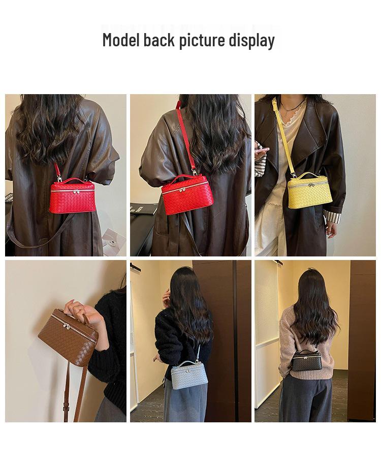 2026 Retro Braided Women's Lunch Box Bag - Versatile, High-Grade, Large Capacity for Commuting and Crossbody Use