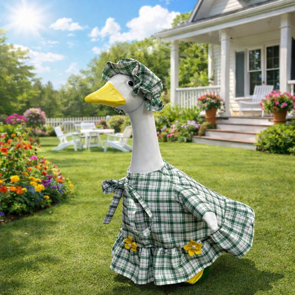 Spring/Summer Plaid Floral Porch Clothing, , Festive And Quirky Courtyard Decorations, Outdoor