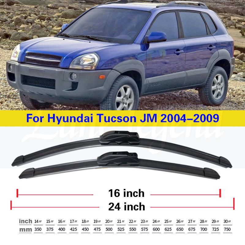 Přední stěrače Pro Hyundai Tucson JM 2004 2005 2006 2007 2008 2009 Sklo čelní Sklo Okno Autopříslušenství 24"+16"