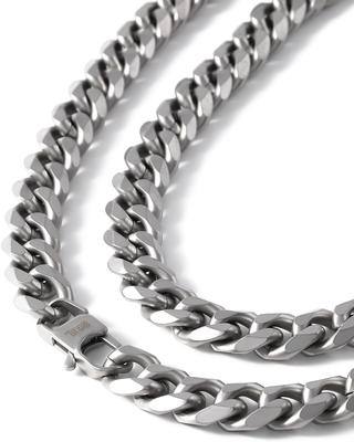 Napist Men's Curb Chain Necklace, Surgical Stainless Steel [Hypoallergenic] Hip Hop, Extra Thick, Matte (Frosted) 12mm X 60cm